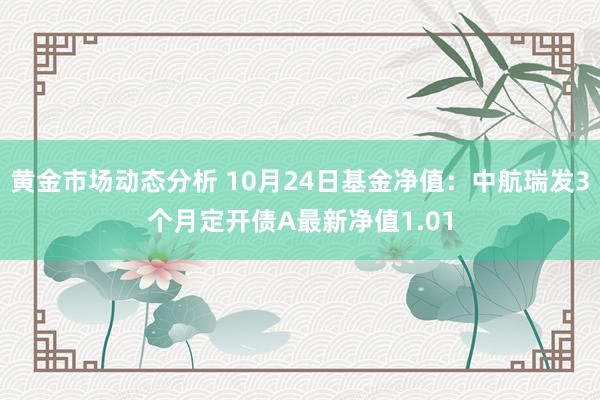 黄金市场动态分析 10月24日基金净值：中航瑞发3个月定开债A最新净值1.01