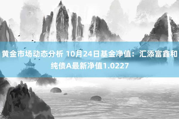 黄金市场动态分析 10月24日基金净值：汇添富鑫和纯债A最新净值1.0227