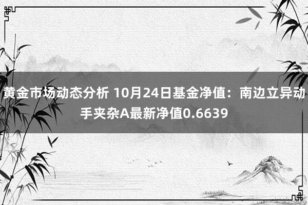 黄金市场动态分析 10月24日基金净值：南边立异动手夹杂A最新净值0.6639