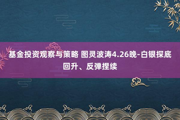 基金投资观察与策略 图灵波涛4.26晚-白银探底回升、反弹捏续