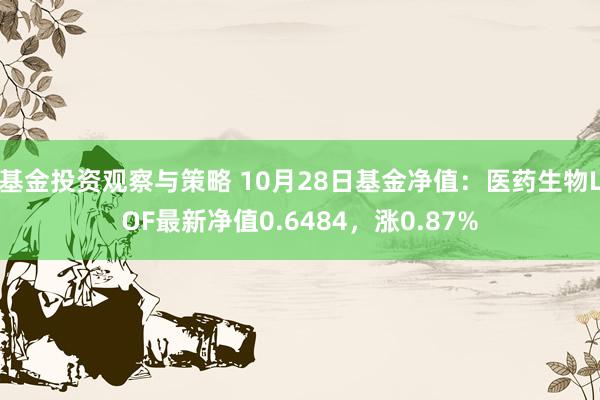 基金投资观察与策略 10月28日基金净值：医药生物LOF最新净值0.6484，涨0.87%