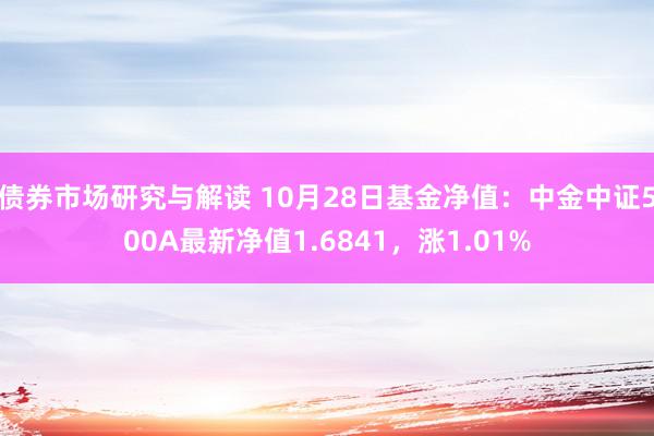 债券市场研究与解读 10月28日基金净值：中金中证500A最新净值1.6841，涨1.01%