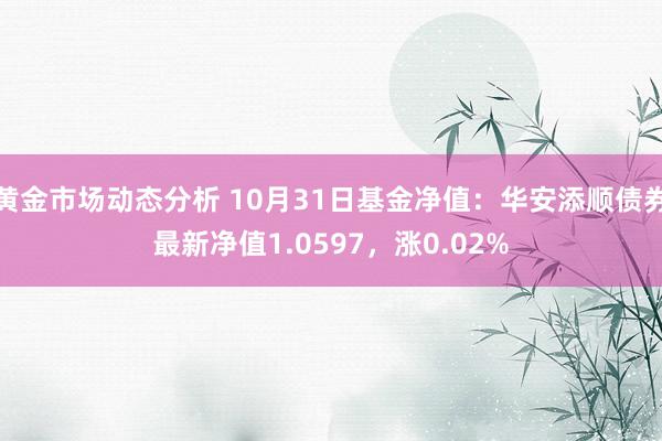 黄金市场动态分析 10月31日基金净值：华安添顺债券最新净值1.0597，涨0.02%