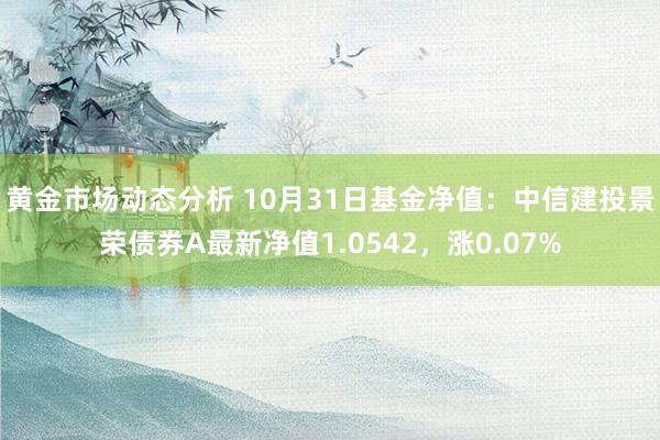 黄金市场动态分析 10月31日基金净值：中信建投景荣债券A最新净值1.0542，涨0.07%