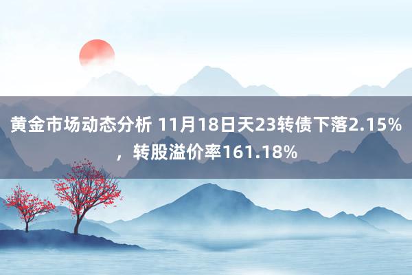 黄金市场动态分析 11月18日天23转债下落2.15%，转股溢价率161.18%