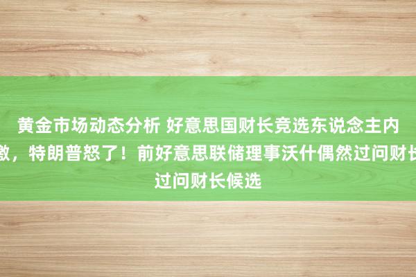 黄金市场动态分析 好意思国财长竞选东说念主内斗过激，特朗普怒了！前好意思联储理事沃什偶然过问财长候选