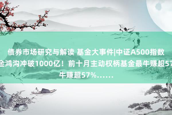 债券市场研究与解读 基金大事件|中证A500指数有关基金鸿沟冲破1000亿！前十月主动权柄基金最牛赚超57%……