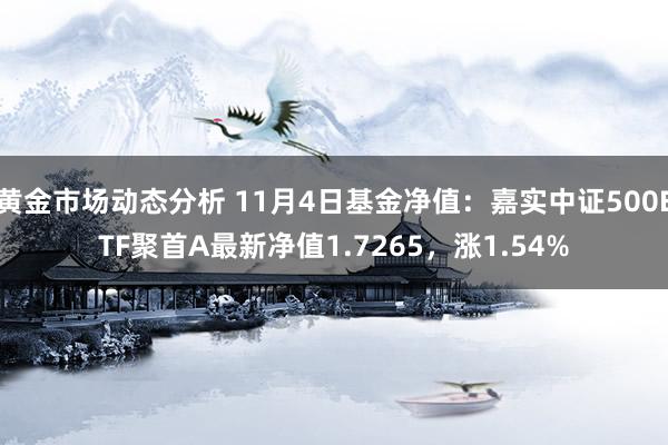 黄金市场动态分析 11月4日基金净值：嘉实中证500ETF聚首A最新净值1.7265，涨1.54%