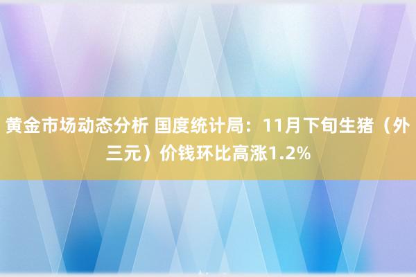 黄金市场动态分析 国度统计局：11月下旬生猪（外三元）价钱环比高涨1.2%