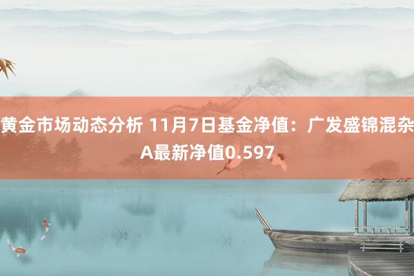 黄金市场动态分析 11月7日基金净值：广发盛锦混杂A最新净值0.597