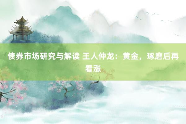 债券市场研究与解读 王人仲龙：黄金，琢磨后再看涨