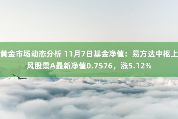 黄金市场动态分析 11月7日基金净值：易方达中枢上风股票A最新净值0.7576，涨5.12%