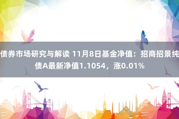 债券市场研究与解读 11月8日基金净值：招商招景纯债A最新净值1.1054，涨0.01%