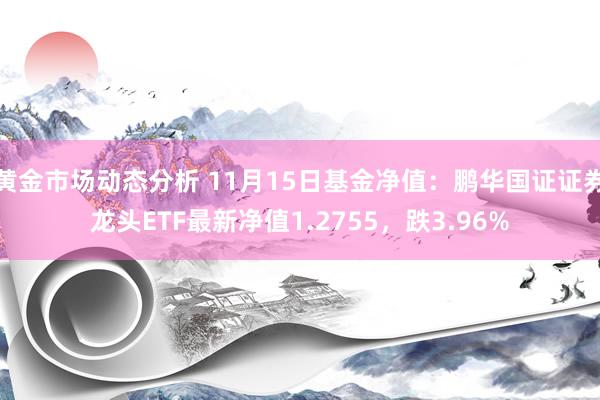 黄金市场动态分析 11月15日基金净值：鹏华国证证券龙头ETF最新净值1.2755，跌3.96%