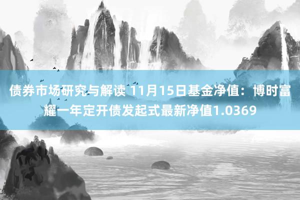 债券市场研究与解读 11月15日基金净值：博时富耀一年定开债发起式最新净值1.0369