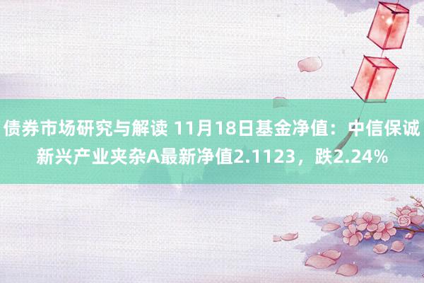 债券市场研究与解读 11月18日基金净值：中信保诚新兴产业夹杂A最新净值2.1123，跌2.24%