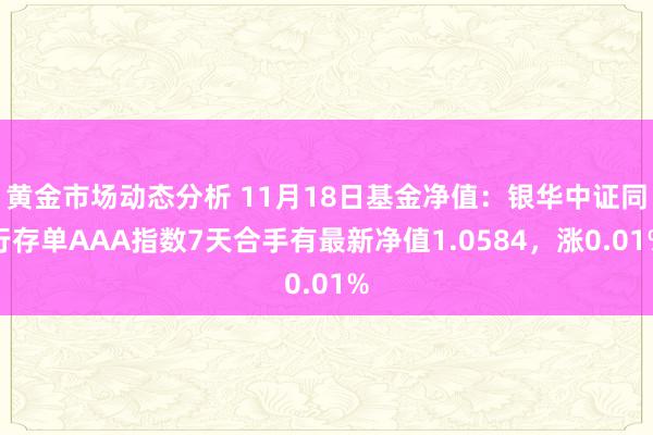 黄金市场动态分析 11月18日基金净值：银华中证同行存单AAA指数7天合手有最新净值1.0584，涨0.01%