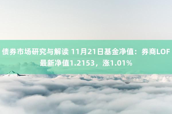 债券市场研究与解读 11月21日基金净值：券商LOF最新净值1.2153，涨1.01%