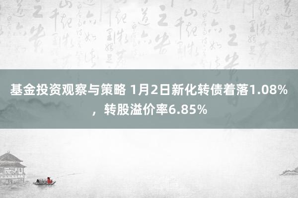 基金投资观察与策略 1月2日新化转债着落1.08%，转股溢价率6.85%