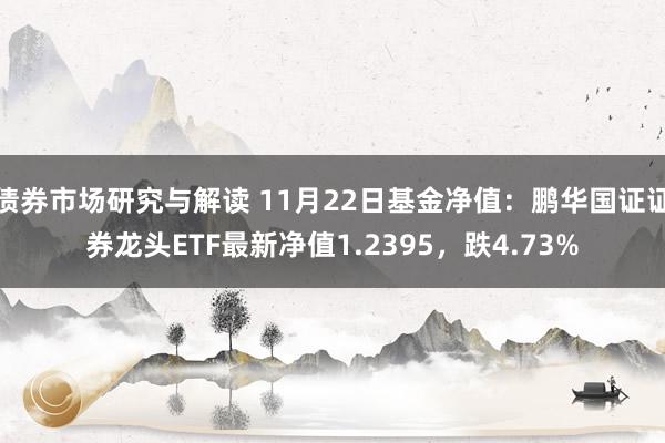 债券市场研究与解读 11月22日基金净值：鹏华国证证券龙头ETF最新净值1.2395，跌4.73%