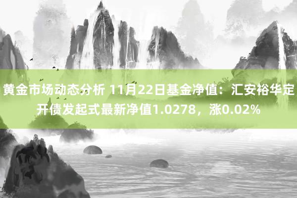 黄金市场动态分析 11月22日基金净值：汇安裕华定开债发起式最新净值1.0278，涨0.02%