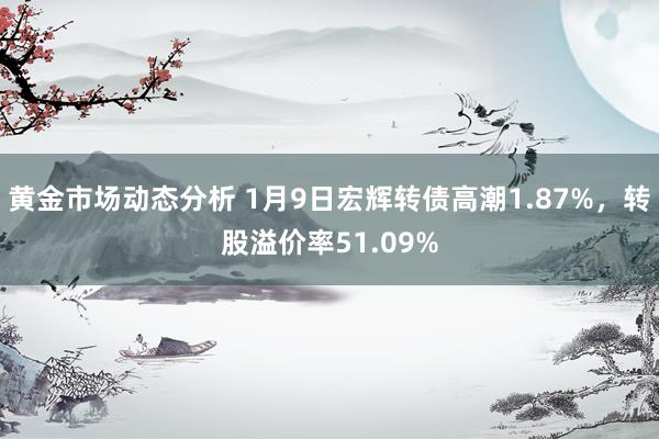 黄金市场动态分析 1月9日宏辉转债高潮1.87%，转股溢价率51.09%