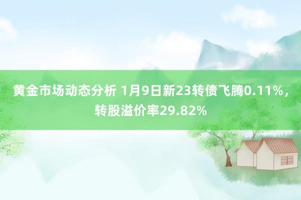 黄金市场动态分析 1月9日新23转债飞腾0.11%，转股溢价率29.82%